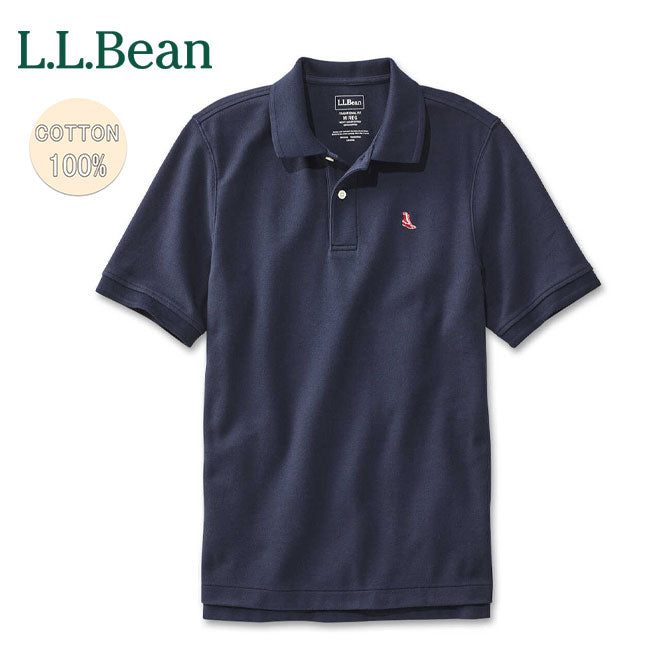 L.L.Bean エルエルビーン プレミアム ダブル エル ポロシャツ 赤ビーンブーツ刺繍 507010