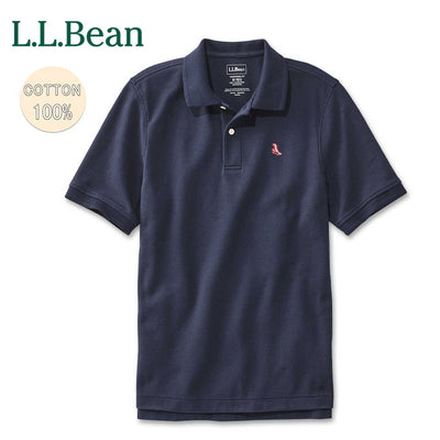 L.L.Bean エルエルビーン プレミアム ダブル エル ポロシャツ 赤ビーンブーツ刺繍 507010