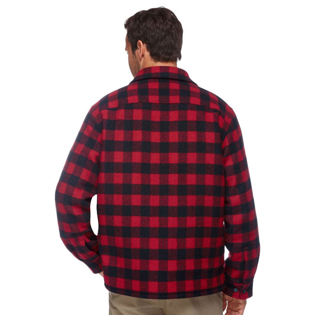 90s L.L.Beanエルエルビーン メインガイド ウールシャツ赤×黒USA製 L.L.Bean エルエルビーン Maine Guide Shirt with PrimaLoft メイン