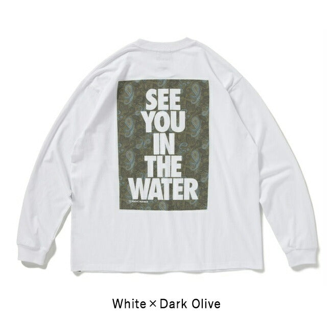 MAGICNUMBER マジックナンバー DARK PAISLEY SEE YOU IN THE WATER L/S T-SHIRT ダークペイズリーシーユーインザウォーターロングスリーブティーシャツ 24AW-MN012