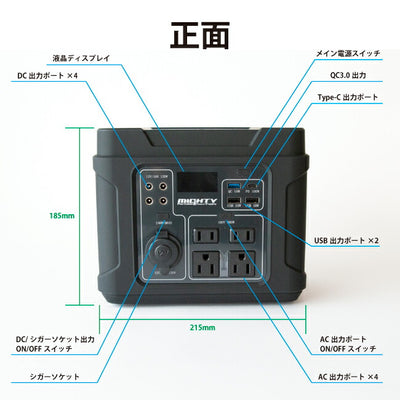 MIGHTY マイティ パナソニック製リチウムイオン電池搭載 ポータブル電源MIGHTY マイティ オレンジ別注モデル SY-33