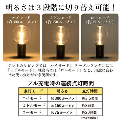 MIKAN ミカン×POST GENERAL ポストジェネラル 3WAY LEDランタン