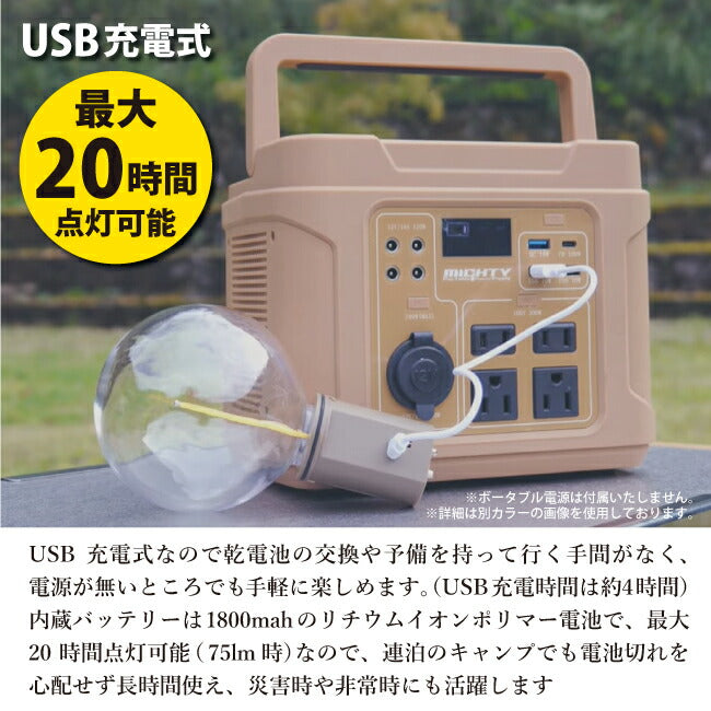 MIKAN ミカン×POST GENERAL ポストジェネラル 3WAY LEDランタン WOOD