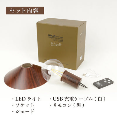 MIKAN ミカン×POST GENERAL ポストジェネラル 3WAY LEDランタン WOOD