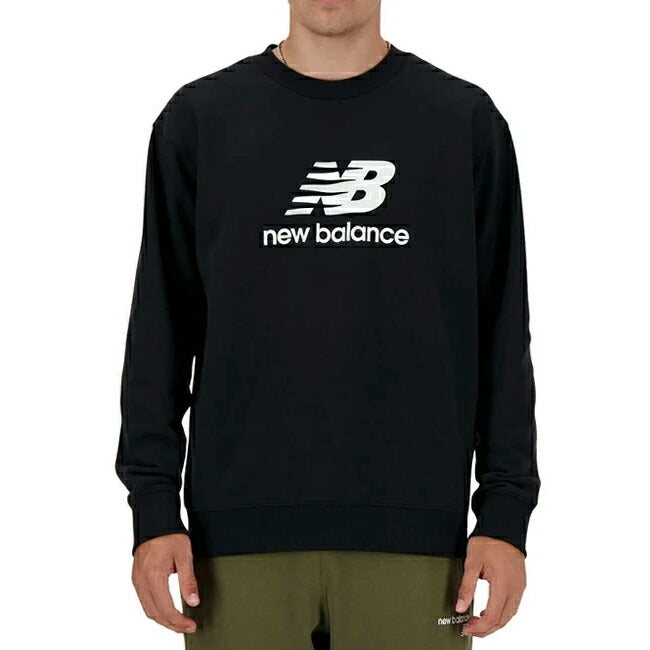 New Balance ニューバランス Sport Essentials French Terry Logo Crew スポーツエッセンシャルフレンチテリーロゴクルー BK MT41500