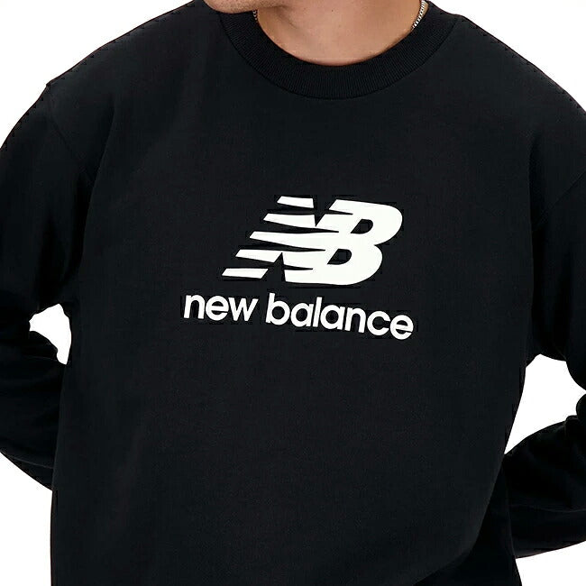 New Balance ニューバランス Sport Essentials French Terry Logo Crew スポーツエッセンシャルフレンチテリーロゴクルー BK MT41500