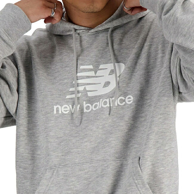 New Balance ニューバランス Sport Essentials Stacked Logo スウェットフーディ AG MT41501