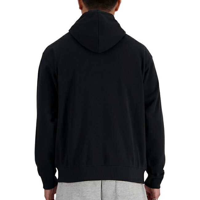 New Balance ニューバランス Sport Essentials Stacked Logo スウェットフーディ BK MT41501