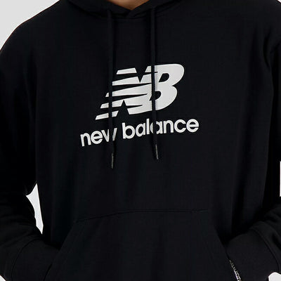 New Balance ニューバランス Sport Essentials Stacked Logo スウェットフーディ BK MT41501