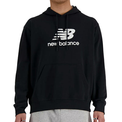 New Balance ニューバランス Sport Essentials Stacked Logo スウェットフーディ BK MT41501