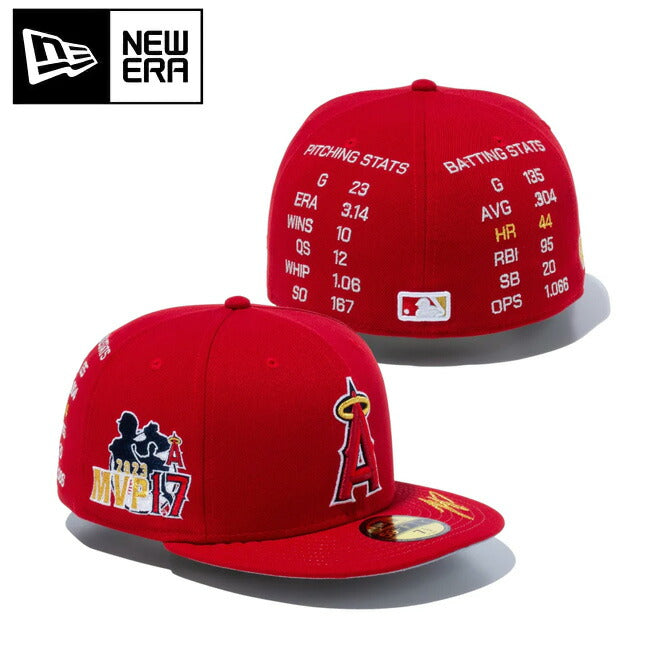 NEWERA ニューエラ 59FIFTY Shohei Ohtani American League MVP & Home Runs Leaders ロサンゼルス・エンゼルス スカーレット×ゴールド 14339795