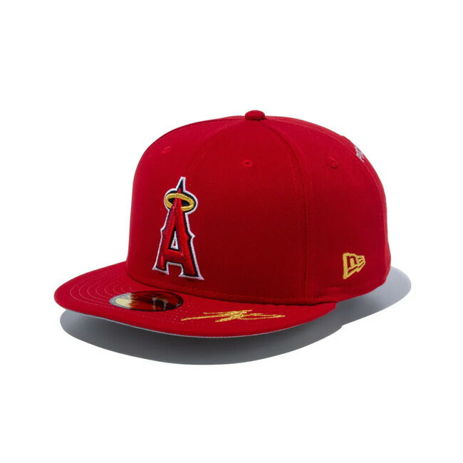 NEWERA ニューエラ 59FIFTY Shohei Ohtani American League MVP & Home Runs Leaders ロサンゼルス・エンゼルス スカーレット×ゴールド 14339795