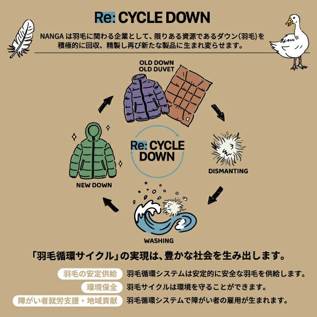 【予約受付中★10月上旬発送予定】NANGA ナンガ 別注モデル HINOC DOWN PANTS ヒノックダウンパンツ