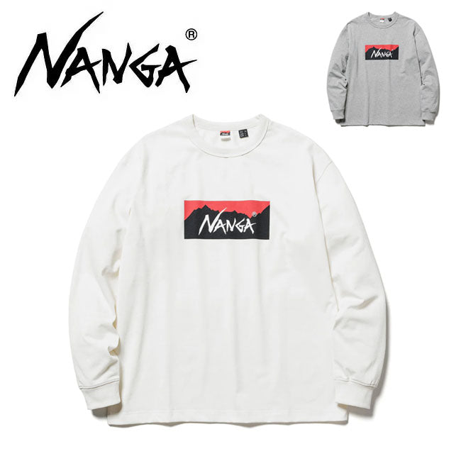 NANGA ナンガ ECO HYBRID BOX LOGO L/S TEE エコハイブリッドボックスロゴロングスリーブティー
