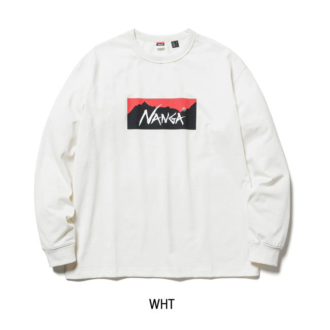 NANGA ナンガ ECO HYBRID BOX LOGO L/S TEE エコハイブリッドボックスロゴロングスリーブティー