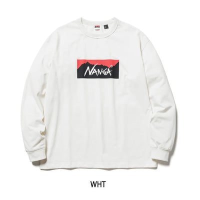 NANGA ナンガ ECO HYBRID BOX LOGO L/S TEE エコハイブリッドボックスロゴロングスリーブティー