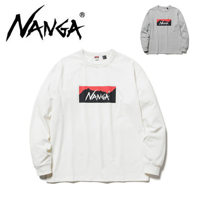NANGA ナンガ ECO HYBRID BOX LOGO L/S TEE エコハイブリッドボックスロゴロングスリーブティー