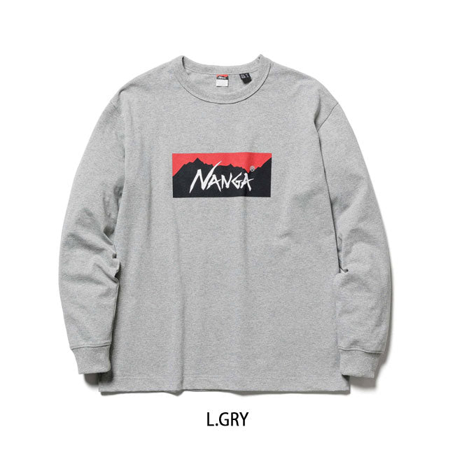 NANGA ナンガ ECO HYBRID BOX LOGO L/S TEE エコハイブリッドボックスロゴロングスリーブティー