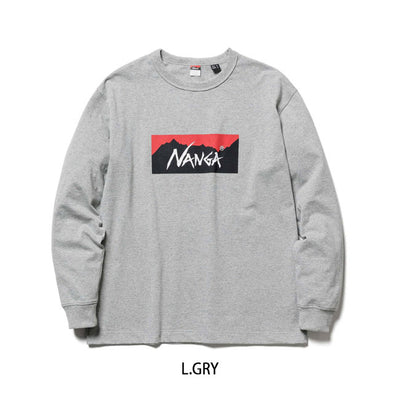 NANGA ナンガ ECO HYBRID BOX LOGO L/S TEE エコハイブリッドボックスロゴロングスリーブティー