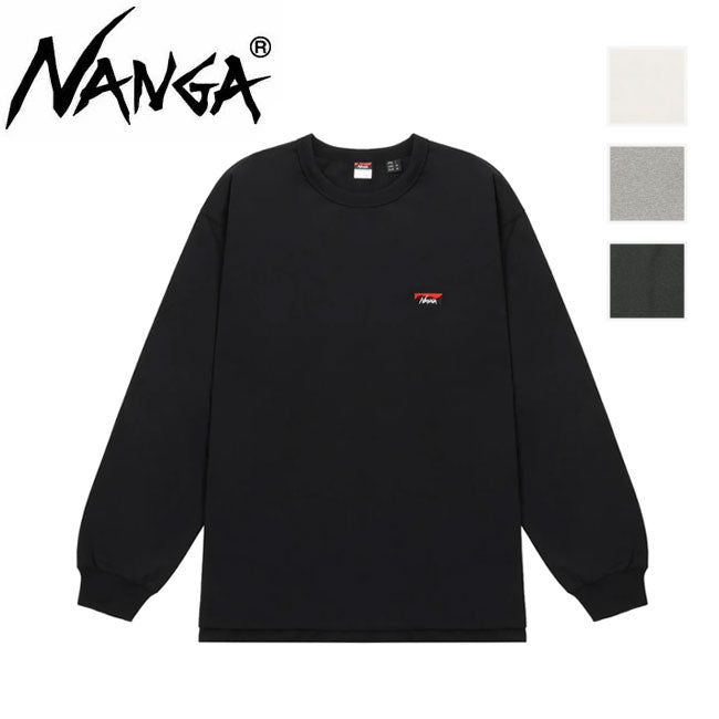 NANGA ナンガ ECO HYBRID BOX LOGO EMBROIDERY L/S TEE エコハイブリッドボックスロゴエンブロイダリーロングスリーブティー