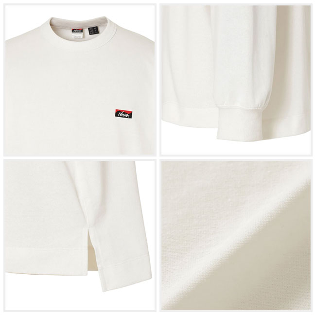 NANGA ナンガ ECO HYBRID BOX LOGO EMBROIDERY L/S TEE エコハイブリッドボックスロゴエンブロイダリーロングスリーブティー