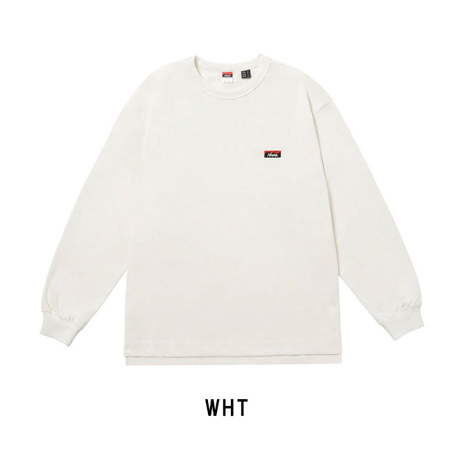 NANGA ナンガ ECO HYBRID BOX LOGO EMBROIDERY L/S TEE エコハイブリッドボックスロゴエンブロイダリーロングスリーブティー