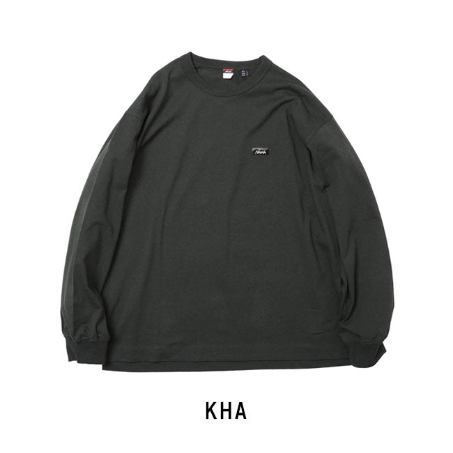 NANGA ナンガ ECO HYBRID BOX LOGO EMBROIDERY L/S TEE エコハイブリッドボックスロゴエンブロイダリーロングスリーブティー