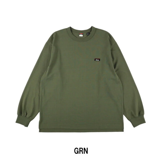 NANGA ナンガ ECO HYBRID BOX LOGO EMBROIDERY L/S TEE エコハイブリッドボックスロゴエンブロイダリーロングスリーブティー