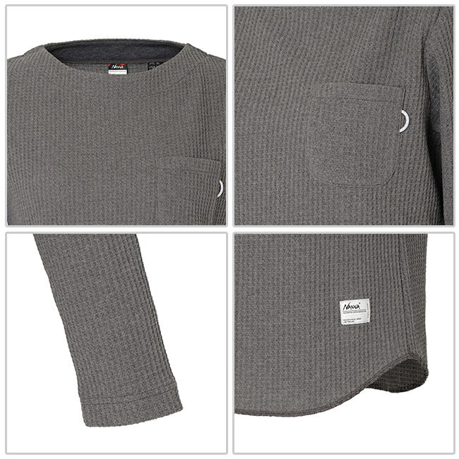 NANGA ナンガ ECO HYBRID WAFFLE B.NECK L/S TEE エコハイブリッドワッフルボートネックロングスリーブティー