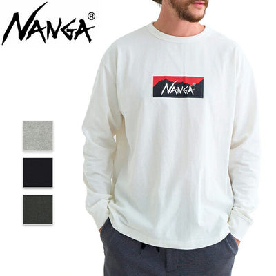 NANGA ナンガ ECO HYBRID BOX LOGO L/S TEE エコハイブリッドボックスロゴロングスリーブティー