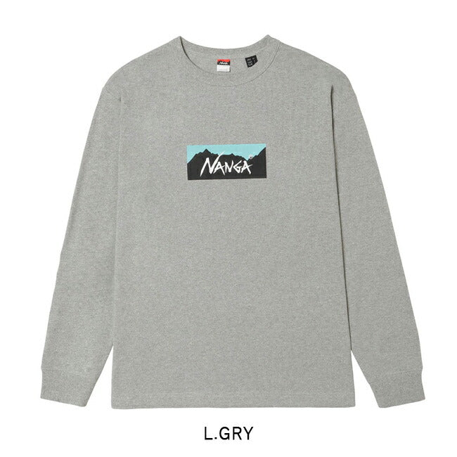 NANGA ナンガ ECO HYBRID BOX LOGO L/S TEE エコハイブリッドボックスロゴロングスリーブティー