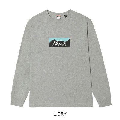 NANGA ナンガ ECO HYBRID BOX LOGO L/S TEE エコハイブリッドボックスロゴロングスリーブティー