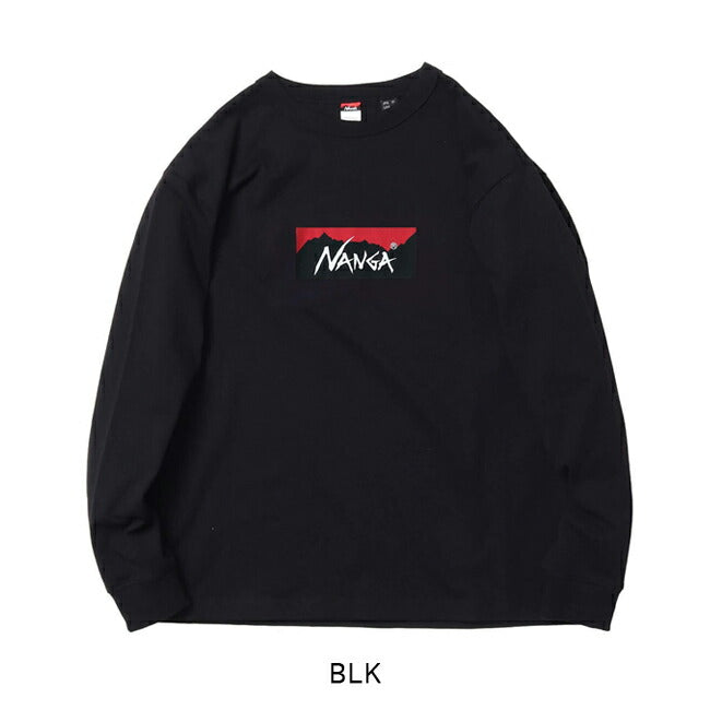 NANGA ナンガ ECO HYBRID BOX LOGO L/S TEE エコハイブリッドボックスロゴロングスリーブティー
