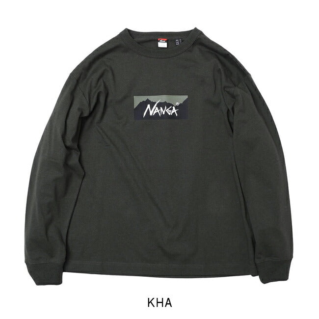 NANGA ナンガ ECO HYBRID BOX LOGO L/S TEE エコハイブリッドボックスロゴロングスリーブティー