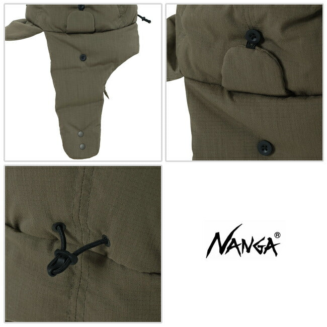 NANGA ナンガ HINOC RIPSTOP DOWN EAR FLAP CAP ヒノックリップストップダウンイヤーフラップキャップ