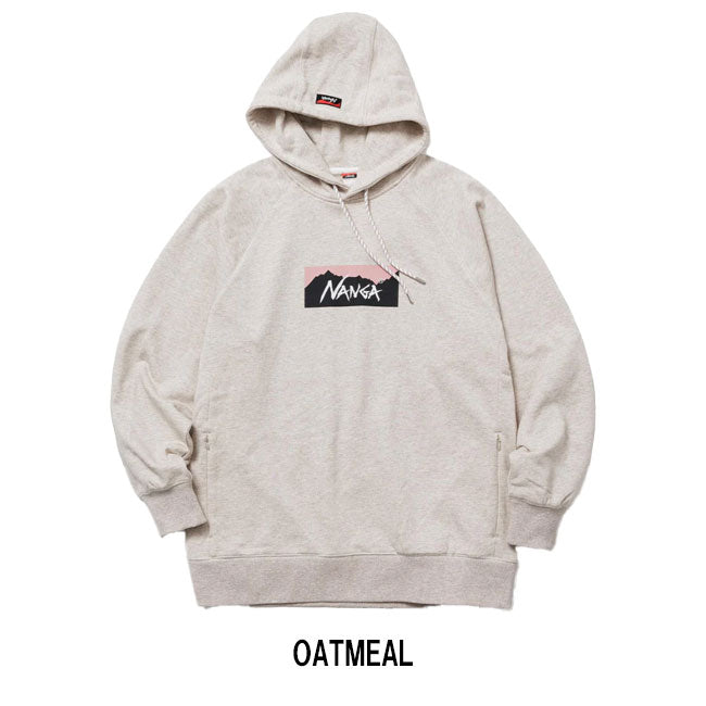 NANGA ナンガ ECO HYBRID BOX LOGO SWEAT HOODIE エコハイブリッドボックスロゴスウェットフーディー