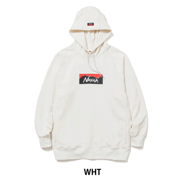 NANGA ナンガ ECO HYBRID BOX LOGO SWEAT HOODIE エコハイブリッドボックスロゴスウェットフーディー
