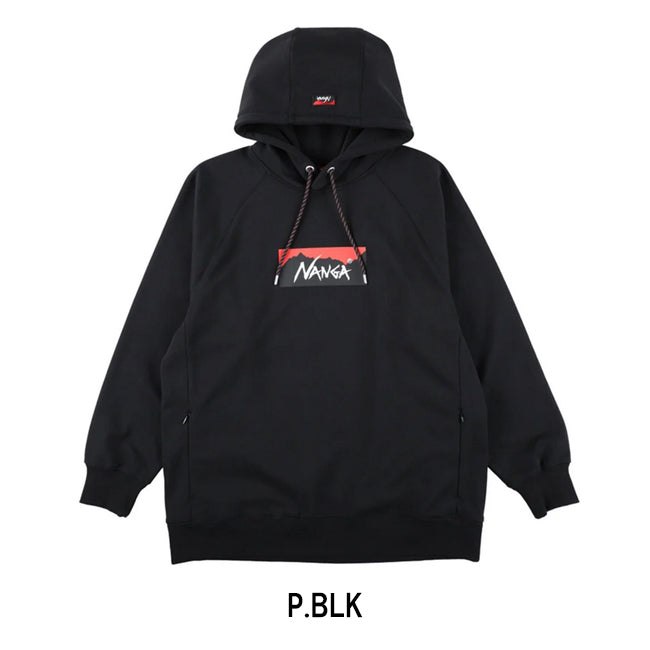 NANGA ナンガ ECO HYBRID BOX LOGO SWEAT HOODIE エコハイブリッドボックスロゴスウェットフーディー