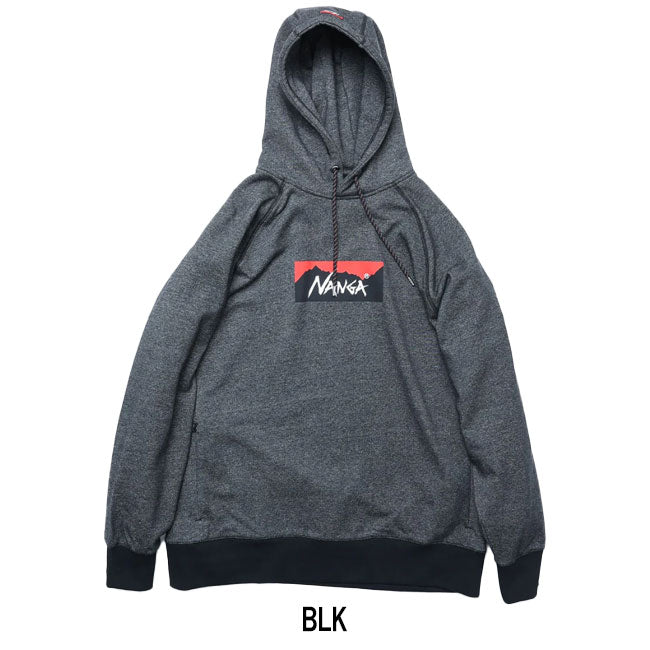 NANGA ナンガ ECO HYBRID BOX LOGO SWEAT HOODIE エコハイブリッドボックスロゴスウェットフーディー