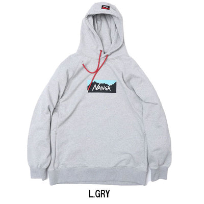 NANGA ナンガ ECO HYBRID BOX LOGO SWEAT HOODIE エコハイブリッドボックスロゴスウェットフーディー