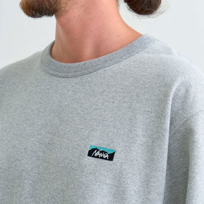 NANGA ナンガ ECO HYBRID MINI BOX LOGO EMBROIDERY SWEATSHIRT エコハイブリッドミニボックスロゴエンブロイダリースウェットシャツ
