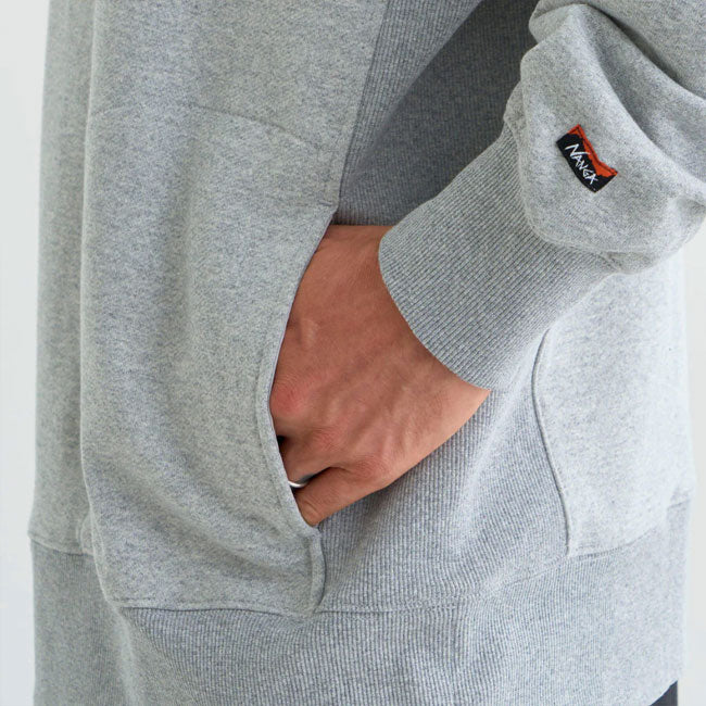 NANGA ナンガ ECO HYBRID MINI BOX LOGO EMBROIDERY SWEATSHIRT エコハイブリッドミニボックスロゴエンブロイダリースウェットシャツ