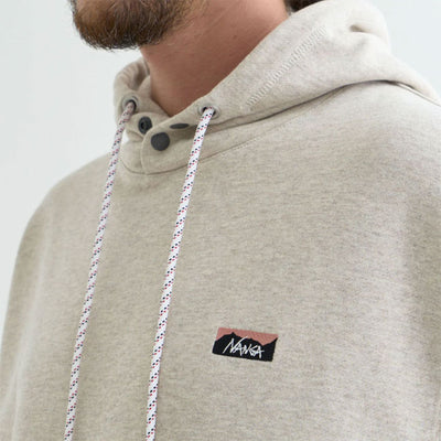 NANGA ナンガ ECO HYBRID MINI BOX LOGO EMBROIDERY SWEAT HOODIE エコハイブリッドミニボックスロゴエンブロイダリーパーカー