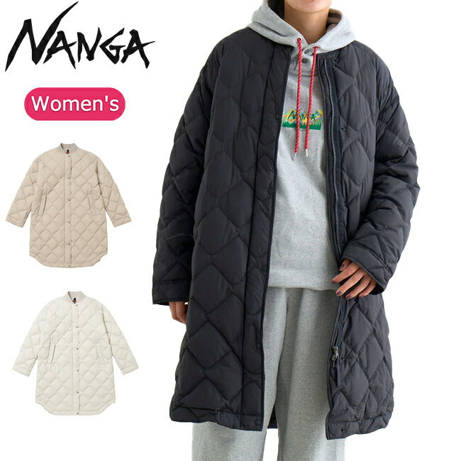 NANGA ナンガ RIB COLLAR QUILTED DOWN COAT W リブカラーキルティッドダウンコート