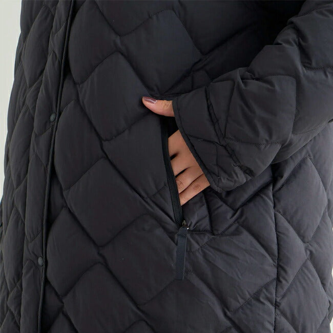 NANGA ナンガ RIB COLLAR QUILTED DOWN COAT W リブカラーキルティッドダウンコート