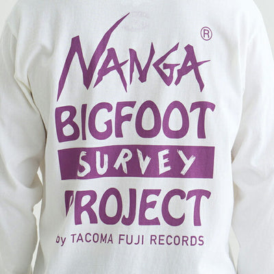 NANGA×TACOMA FUJI RECORDS ナンガ×タコマフジレコード BIGFOOT SURVEY PROJECT LOGO L/S TEE ビッグフットサーベイプロジェクトロゴロングスリーブティー