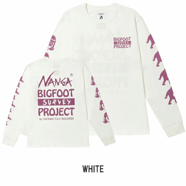 NANGA×TACOMA FUJI RECORDS ナンガ×タコマフジレコード BIGFOOT SURVEY PROJECT LOGO L/S TEE ビッグフットサーベイプロジェクトロゴロングスリーブティー
