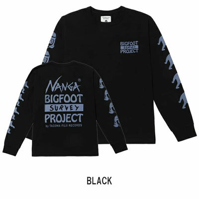 NANGA×TACOMA FUJI RECORDS ナンガ×タコマフジレコード BIGFOOT SURVEY PROJECT LOGO L/S TEE ビッグフットサーベイプロジェクトロゴロングスリーブティー