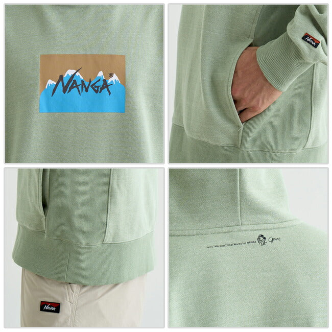 NANGA×Jerry Ukai ナンガ×ジェリーウカイ ECO HYBRID NANGA LOGO HOODIE エコハイブリッドナンガロゴフーディー