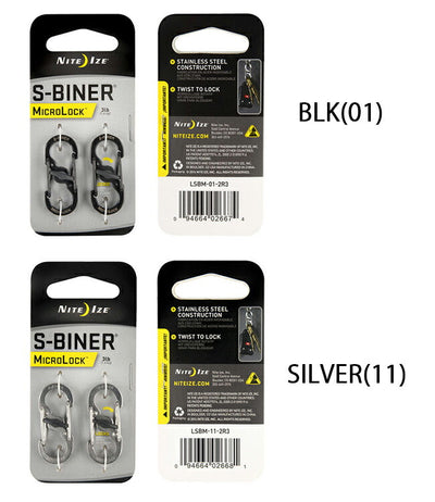 NITE-IZE ナイトアイズ S-BINER MICROLOCK エスビナーマイクロロック LSBM-01-2R3/-11-2R3